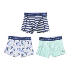 boxers shorts boys 3-piece toucan blue combi Little Label