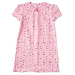 korte meisjes pyjama lila kersjes-print Little Label