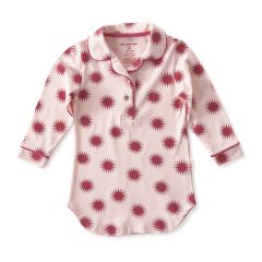 nachthemd meisjes roze fuchsia zonnetjes Little Label