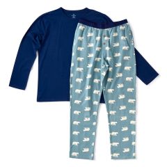 heren pyjama-set blauw ijsbeer Little Label
