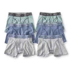 6-pack boxer shorts boys - blue & white - Little Label